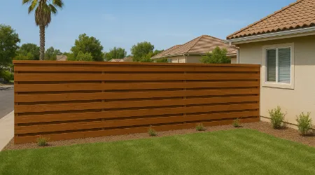 Horizontal Slat Fence